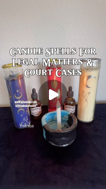 Waleska Rosario on Instagram: "If your having trouble with legal matters or upcoming court cases, here are some candle spells you can perform, depending on your particular needs.

Some tips:

👉🏽Write your petition on a boundless butcher paper and put it under the candle

👉🏽Anoint the candle with High John oil for victory. You may also use other oils: olive oil for peace and victory, sunflower for protection & success, sweet almond for overcoming obstacles.

👉🏽Dress your candle with herbs: High John for victory, calendula for protection in legal matters & move justice in your favor, Cascara Bark for legal matters & winning court cases.

Follow for more witchy content

Join the Virtual Coven & learn how to manifest your best life using spells & folk magick rituals

Visit the shop for a Spells For Legal Matters, Spell For Court Case, Spell To Win A Court Case, Spells To Win Court Case, Magick Rituals, Court Case Spell, Witchcraft Tools, Magick Oil, Witch Spell Book