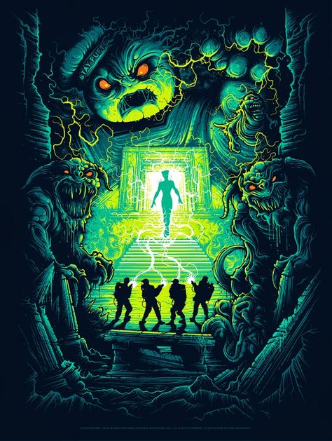 Ghostbusters 30th Anniversary Dan Mumford Are You a God? Poster Release Dan Mumford, Horror Movie Icons, Horror Artwork, New Retro Wave, Horror Posters, Horror Movie Art, Horror Icons, Movie Poster Art, Art Et Illustration