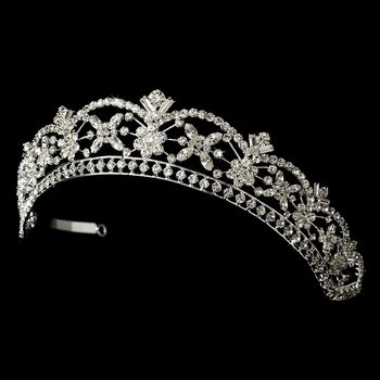 Rhinestone Bridal Tiara HP 305 Beautiful Crowns, Quinceanera Tiaras, Fairytale Bridal, Bridal Tiaras, Tiara Headpieces, Crystal Bridal Tiaras, Rhinestone Tiara, Sparkly Things, Royal Jewels