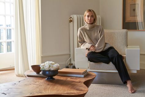 The serene Stockholm home of House of Dagmar founder Sofia Wallenstam – Vogue Australia Stockholm Home, Personal Branding Shoot, Colour Mood, House Of Dagmar, Taupe Walls, Oak Wardrobe, Steel Dining Table, Arts And Crafts House, Branding Shoot