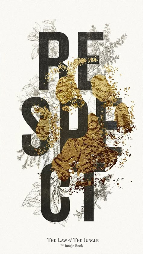 Jungle Images, Bild Gold, Cv Inspiration, The Jungle Book, Poster Shop, Grafic Design, Poster Ideas, Typography Inspiration, Design Graphique