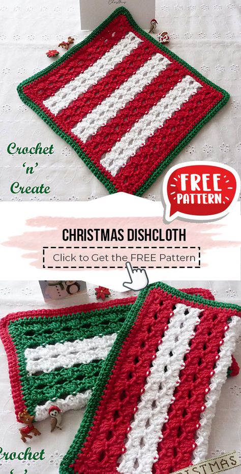 crochet Christmas Dishcloth free pattern - FREE Crochet Dishcloth Pattern for Beginners. Click to Get the Pattern #Dishcloth #crochetpattern #crochet via @shareapattern.com Christmas Crochet Dishcloth Patterns, Crochet Christmas Dishcloth, Shell Crochet Pattern, Christmas Dishcloth, Crochet Washcloth Free Pattern, Crochet Washcloth Free, Shell Crochet, Dishcloth Patterns Free, Kitchen Crochet