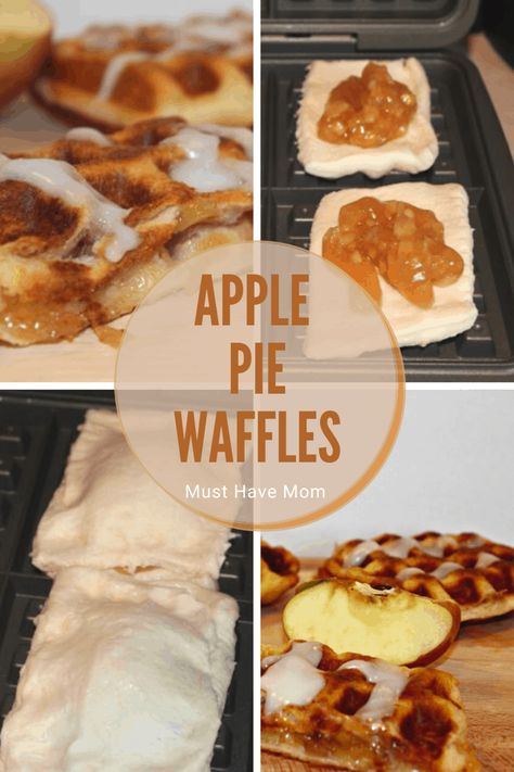 Mini Waffle Maker Ideas, Recipes In Waffle Maker, Waffle Iron Hacks, Dash Mini Waffle Bowl Maker Recipes, Apple Pie Waffles, Dash Waffle Maker Recipes, Freezer Waffle Recipe, Waffle Maker Ideas, Cookies In Waffle Maker