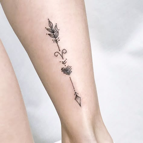 Aries Zodiac Tattoos, Lotusblume Tattoo, Sagittarius Tattoo Designs, Tattoos With Deep Meaning, Ram Tattoo, Unique Tattoos For Women, Tattoos Nature, Sagittarius Tattoo, Tattoos Cool