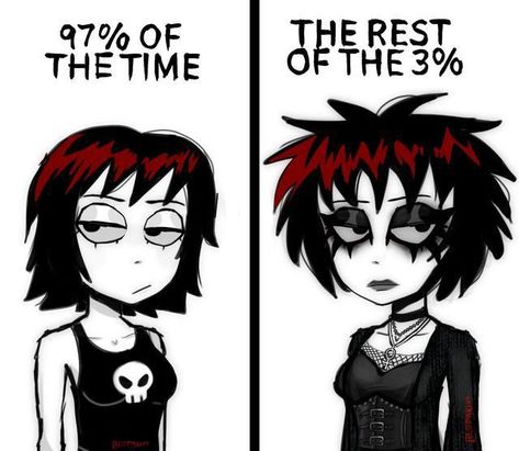 Goth Humor, Sarah Andersen, Goth Memes, Relatable Comics, Funny And Relatable, Goth Subculture, Emo Art, Foxtrot, Emo Goth