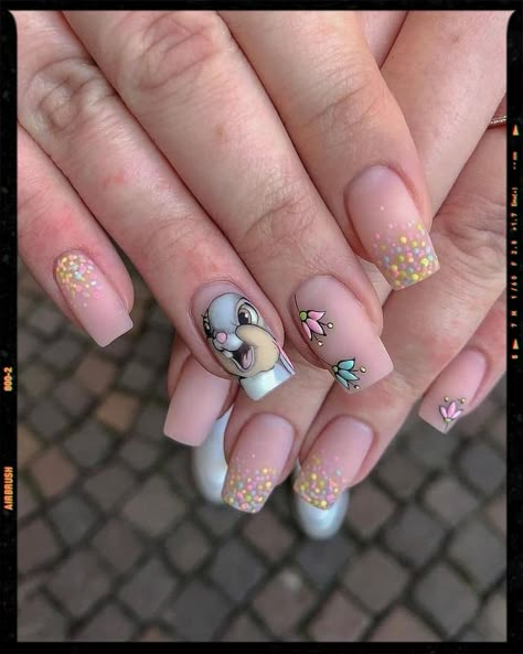 Nails Disneyland Nails, Disney Acrylic Nails, Nail Art Disney, Work Nails, Blush Nails, Disney Nails, Easter Nails, Get Nails, Nail Designs Glitter