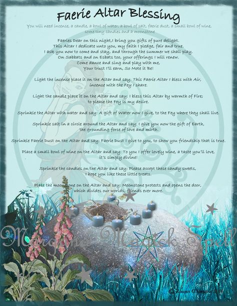 FAERIE ALTAR BLESSING Realm of the Fey Lore Faerie Altar, Altar Blessing, Fae Magick, Fairy Altar, Fairies Mythology, Fae Folk, Fairies Garden, Wiccan Magic, Eclectic Witch