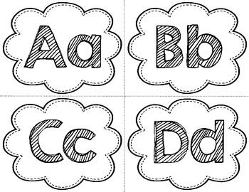 FREE! Simple black and white alphabet headers - ready to be printed on coloured paper for your word wall. Dot Alphabet, Simple Alphabet, Word Wall Letters, Word Wall Headers, Word Bingo, Environmental Print, Online Homeschool, Abc Activities, Coloured Paper