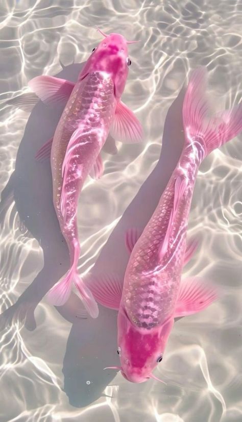 Ipad Wallpaper Aesthetic Ocean, Soft Ethereal Aesthetic Wallpaper, Cute Pink Animals, Ipad Aesthetics, Wallpaper Cantik Iphone, Summer Wallpapers, Pretty Fish, Sassy Wallpaper, Pink Fish