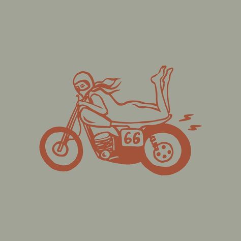 Biker Shirt Design, Vintage Bike Illustration, Vintage Motorcycle Art Design, Vintage Illustration Art Retro, Sunset Branding, Motocycle Art, Vintage Graphic Art, Travel Tattoo Ideas, Motorcycle Tattoo