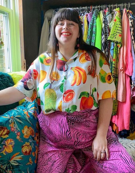 Colourful Outfit Ideas, Lucy Williams Style, Bright Colored Outfits, Bright Pink Dresses, Give Birth, Silk Set, Dynamic Duo, Funky Fashion, Colourful Outfits