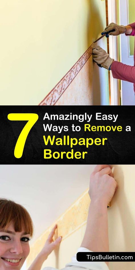 Remove Wallpaper Border, Taking Off Wallpaper, Wallpaper Remover, Removing Wall, Homemade Wallpaper, How To Remove Wallpaper, Painting Over Wallpaper, Removing Old Wallpaper, Remove Wallpaper