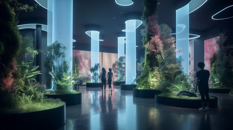 light pillars, immersive lobby experience, indoor green garden, immersive LBE experience, hotel Light Pillars, Design Exploration, Concert Stage Design, Museum Interior, Museum Exhibition Design, Indoor Design, Architecture Building Design, H Design, Architecture Design Concept