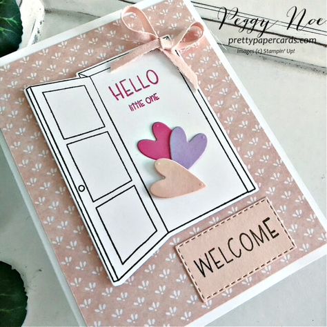 Warm Welcome Baby Cards Stampin\' Up! Peggy Noe #prettypapercards #peggynoe #warmwelcomebundle #babycard #stampinup #stampingup Welcome Card Design Ideas, Welcome Back Cards Ideas Diy, Welcome Greeting Cards Ideas, Welcome Card Design, Warm Welcome Stampin Up Cards, Welcome Back Cards Ideas, Welcome Card Ideas, Welcome Cards, Welcome Home Cards