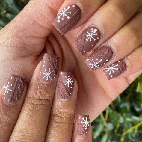 Sweater Acrylic Nail Designs, Sweater Effect Nails, Short Sweater Nails, Sweater Christmas Nails, Winter Sweater Nails, Sweater Weather Nails, Weather Nails, Sweater Nail Art, Christmas Sweater Nails