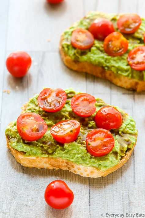 Tomato Avocado Toast Biscuits For Two, Tomato Toast Recipe, Avocado Toast Ideas, Best Avocado Toast Recipe, Tomato Balsamic, Best Avocado Toast, Avocado Toast Recipes, Creamy Tomato Soup Recipe, Homemade Tomato Soup Recipe