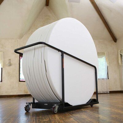 Lifetime Table Dolly | Wayfair Small Event Space Design, Event Rentals Showroom, Lifetime Table, Event Venue Design, Community Organization, Event Tables, Round Folding Table, Cart Design, Furniture Dolly