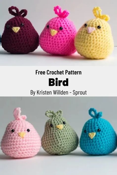 Free Crochet Pattern Bird • Amigurumi • Free Crochet Patterns Bird Amigurumi, Crochet Bird Patterns, Crochet Chicken, Easter Crochet Patterns, Crochet Birds, Crochet Animals Free Patterns, Crochet Amigurumi Free Patterns, Crochet Amigurumi Free, Crochet Animal Patterns