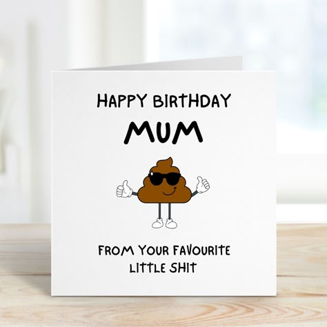 Funny birthday card for mum is the perfect birthday card to make your mum smile on her birthday.  Are you searching for the perfect way to show your mum how much you love and appreciate her on her birthday? Do you want to give her a funny and memorable gift that he will treasure forever? Look no further than our funny birthday card for mum. This funny card for mum features a funny message that will make your mum burst into laughter. The quality and attention to detail ensure that this card will Funny Birthday Cards For Mum, Card Ideas For Cousins, Birthday Card Jokes For Mom, Funny Birthday Cards For Mom Hilarious, Funny Bday Cards For Mom, Funny Birthday Cards For Moms, Mum Birthday Card Ideas, Mom Birthday Card Ideas Funny, Happy Birthday Mum Card