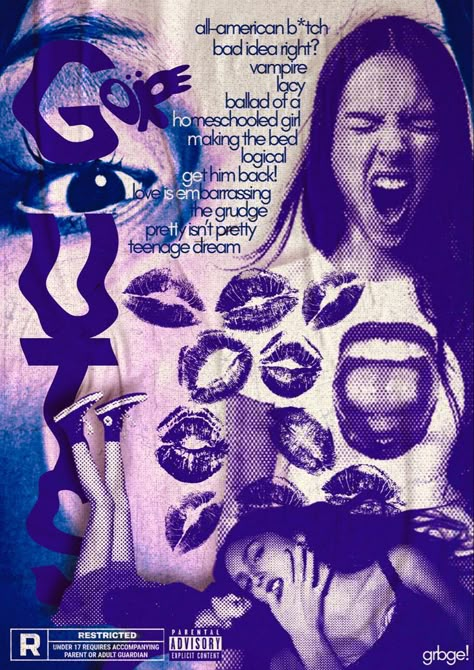 Olivia Rodrigo Graphic Poster, Olivia Rodrigo Guts Poster, Olivia Rodrigo Poster, Olivia + Core + Aesthetic, Guts Tour, Wal Art, Music Poster Design, Room Deco, Picture Collage Wall