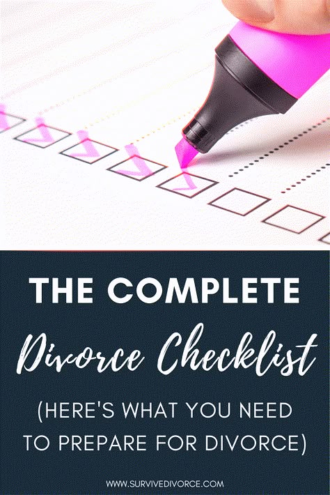 Divorce List Things To Do, Pre Divorce Checklist, Divorce Checklist Printable, Divorce Worksheets, Divorce Moving Checklist, Divorce Planning, Divorce Checklist, How To Prepare For A Divorce, Divorce Organization