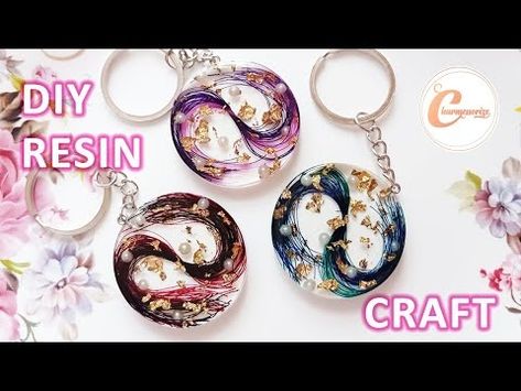 (2359) DIY Epoxy Resin Craft| Making Unique Resin Keychains Step by Step| Simple Resin Crafts For BEGINNERS - YouTube Resin Crafts For Beginners, Unique Resin Ideas, Crafts For Beginners, Bonsai Wire, How To Make Resin, Round Moulding, Resin Crafts Tutorial, Casting Resin, Diy Epoxy