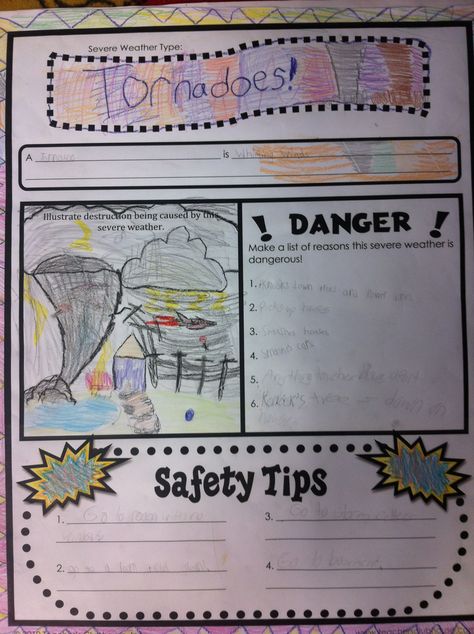 Use a poster printer to turn pages into posters for group work! http://www.teachersclubhouse.com/science.htm#weather Natural Disasters Lessons, Natural Disasters Activities, Nature Worksheet, Weather Journal, Preparedness Plan, Teaching Weather, Weather Forecasting, Safety Plan, Second Grade Science