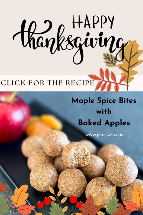 Maple Spice Bites with Baked Apples Apple Crisp Bites Recipe With Oats, Acorn Squash With Maple Syrup, Healthy Baked Apples With Oats, Apple Crisp Recipe With Oats Healthy Maple Syrup, Gluten Free Apple Crisp Recipe With Oats, Maple Taffy, Decorated Food, Theme Dinners, Gf Cooking