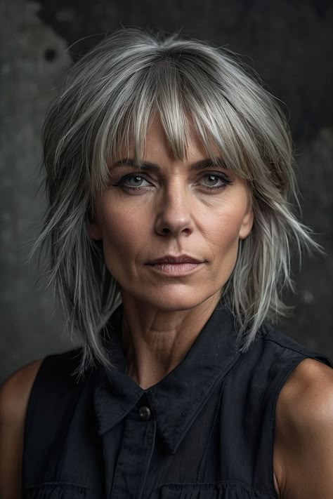 Haircuts Women, Wolf Cuts, Shaggy Short Hair, Layered Haircuts For Medium Hair, Haircuts For Women Over 50, Gray Hair Cuts, Choppy Bob Hairstyles, Gorgeous Hairstyles, Timeless Looks