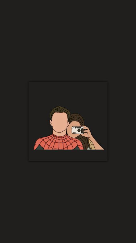 peter and mj Spiderman And Mj Painting, Peter Mj Wallpaper, Mj Wallpaper Spiderman, Aesthetic Wallpaper For Watch Face, Spiderman Mj Wallpaper, Spiderman Couple Wallpaper, Mj And Spiderman, Peter And Mj Wallpaper, Spiderman And Mj