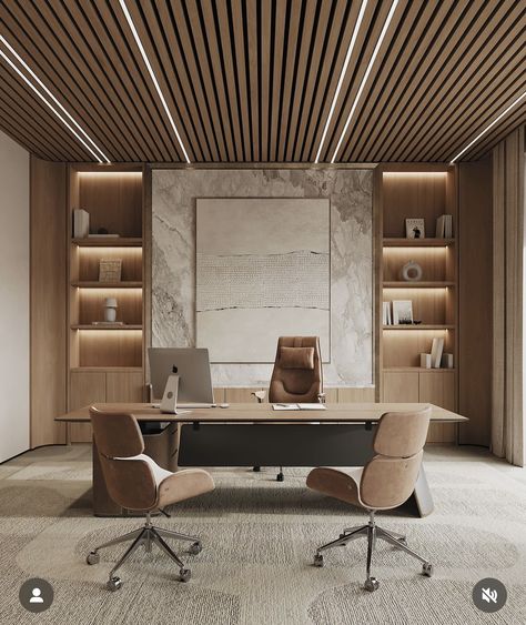 Directors Office Design, Finance Office Interior Design, General Manager Office Design, Manager Office Interior, Beautiful Home Library, Modern Executive Office, Office Design Interior, Luxury Office Interior, Office Cabin Design