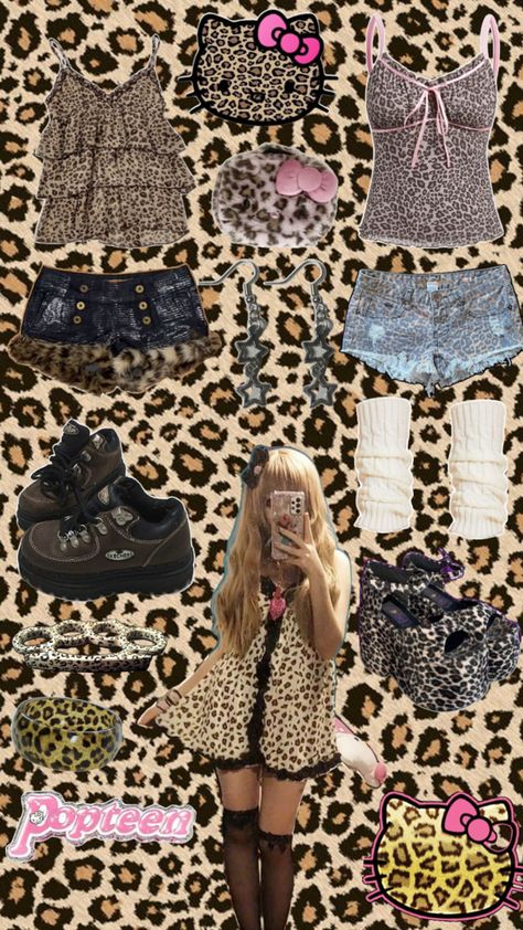 leopard print gyaru outfit #altfashion Gyaru Leopard Print, Leopard Print Gyaru, Gyaru Fashion 90s, Gyaru Leopard, Gyaru Outfit, Leopard Print Outfits, Clothing Reference, Hime Gyaru, Downtown Outfits