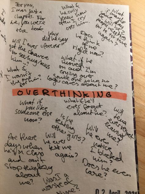 Stop Overthinking Journal Page, Tracker Ideas, Writing Journals, Journal Therapy, Stop Overthinking, Bullet Journal Mood Tracker Ideas, Bullet Journal Mood, Writing Therapy, Art Journal Therapy