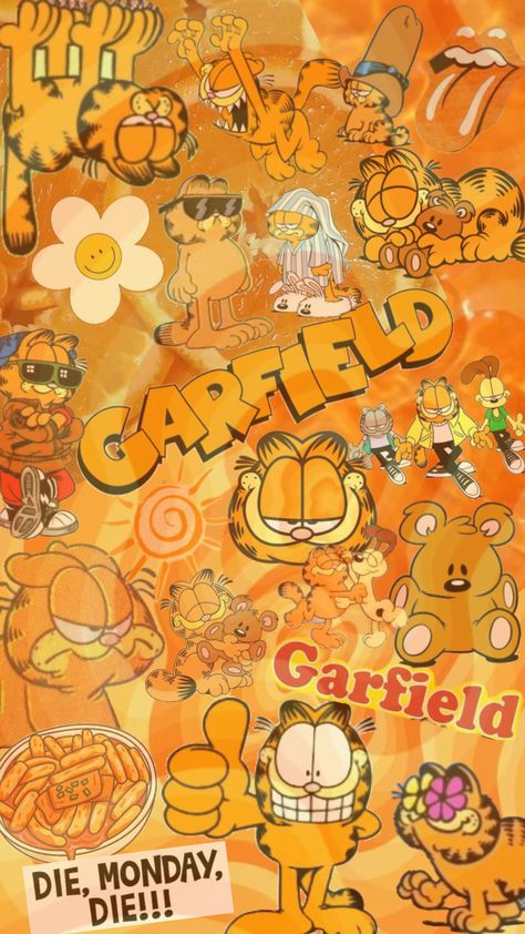 #garfield Wallpaper Backgrounds Garfield, Garfield Thanksgiving Wallpaper, Garfield Wallpaper Ipad, Goth Garfield, Fall Garfield, Garfield Wallpaper Iphone, Garfield Matching Pfp, Garfield Pfp, Garfield Aesthetic