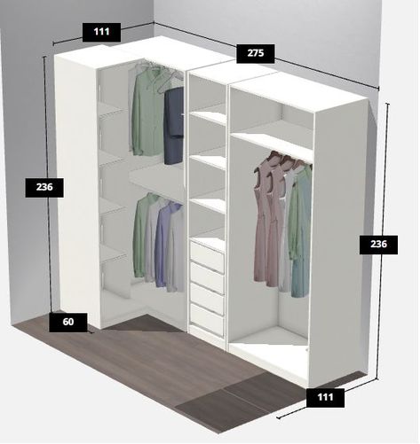 Corner Built In Wardrobe, Closet Corner Solutions, Tiny Dressing Room, Mini Walk In Closet Ideas Small Spaces, Corner Closet Ideas, Dressing Angle, Narrow Closet Design, Corner Wardrobe Closet, Small Dressing Rooms