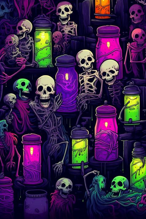 👀 Searching for the perfect Halloween wallpaper to give your phone a creepy makeover? Look no further! Our collection of bewitching #halloweenwallpapers 🕷️, eerie #halloweenbackgrounds 🌕, and captivating #aesthetichalloweenwallpapers 🧙‍♀️ will haunt your screen in style. 📱 Get into the spirit with our top picks of #iphonehalloweenwallpapers! 🎉 Don't miss out on the Halloween fun! Follow us for daily inspiration. 🧡👁️🔮 Skeleton Art Drawing, Halloween Screen Savers, Spooky Halloween Wallpaper, Colorful Skull Art, Halloween Wallpaper Backgrounds, Space Phone Wallpaper, Gothic Wallpaper, Witchy Wallpaper, Creepy Pictures