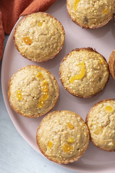 Millet Muffins Recipe, Millet Muffins, Banana Buttermilk, Anime Uwu, Hand Pies, Dried Apricots, I Dare You, Banana Muffins, Mini Muffins