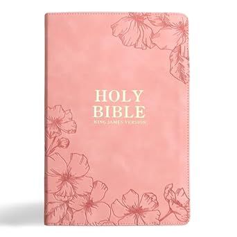 KJV Holy Bible, Giant Print with Cross-References, Soft Pink LeatherTouch with Floral Cover Design, Thumb Index, Ribbon Marker, Red Letter, Full-Color Maps, Easy-to-Read MCM Type, King James Version Bible Cover Design, Bible King James Version, Personal Reflection, Bible Cover, Sacred Text, Bible Covers, Bible Stuff, Book Of The Month, Reading Challenge