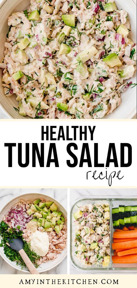 Light Tuna Recipes, Tuna Salad With Cucumbers, Cold Tuna Lunch Ideas, White Tuna Recipes, Tuna Salad Wrap Healthy, Clean Eating Tuna Salad, Low Carb Tuna Lunch, Tuna Mix Recipes, Dill Tuna Salad Recipe