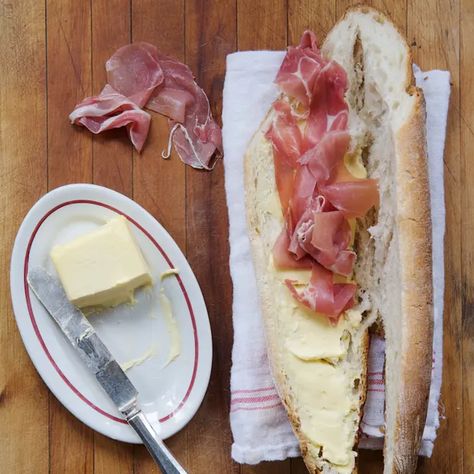 Ham sandwich in a French bar by David Tanis | Food | The Guardian Sausage Egg Sandwich, Claire Ptak, French Bar, Grilled Mackerel, Crab Sandwich, Best Sandwich Recipes, Ham Sandwich, Rick Stein, Crispy Shallots