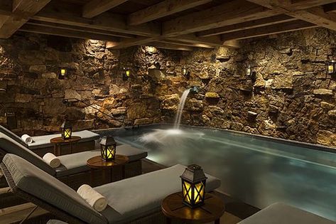 Basement Spa, Cave Pool, Ski Hotel, Interior Design Colleges, Spa Getaways, Piscina Interior, Indoor Swimming Pool, Indoor Pools, Spa Vacation