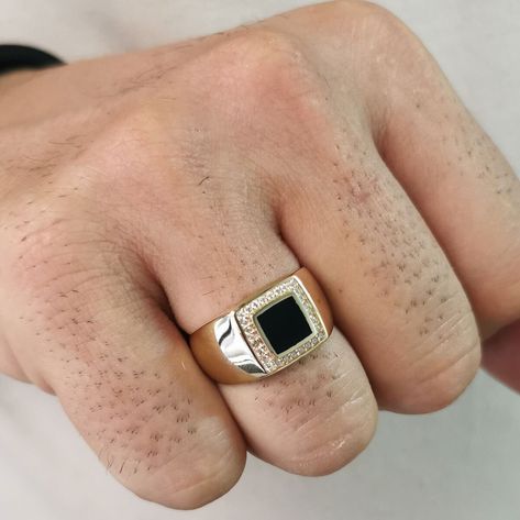 Formal Gold-plated Signet Ring, Formal Gold Plated Signet Ring, Tarnish Resistant, Luxury Vintage Men's Signet Ring, Formal Gold Onyx Signet Ring, Men's Gold Signet Ring With Gemstone, Onyx Signet Ring, Gold Bodies, Gold Signet Ring, Precious Jewels