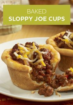 Sloppy Joe Cups, Muffin Tin Recipes, Sloppy Joe, Kid Friendly Dinner, Frugal Meals, Finger Food, Appetizer Snacks, Kids Meals, Beef Recipes