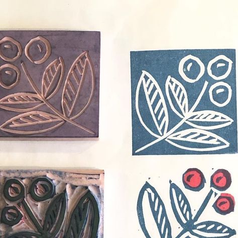 Moontea Artwork on Instagram: "Three ways to carve the same simple drawing. This is a little visual I use when teaching. I just love how something so simple is so versatile and fun!! #printmaking #blockprint #linocut #moonteaartwork #pnwartist" Simple Linoleum Print Ideas, Easy Stamp Carving, Simple Linocut Ideas, Beginner Printmaking, Easy Block Printing Ideas, Easy Lino Print Ideas, Easy Linocut, Linocut Art Simple, Linocut Prints Ideas Simple