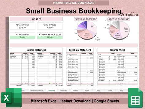 Small Business Bookkeeping Spreadsheet Template for Excel & Google Sheets | Bookkeeping Template | Income Expense Tracker Budget Spreadsheet agendaplannerorganization #plannercommunity Expense Tracker Excel, Income Expense Tracker, Bookkeeping Spreadsheet, Business Budget Template, Excel Budget Spreadsheet, Weekly Budget Template, Budget Spreadsheet Template, Excel Spreadsheets Templates, Business Bookkeeping