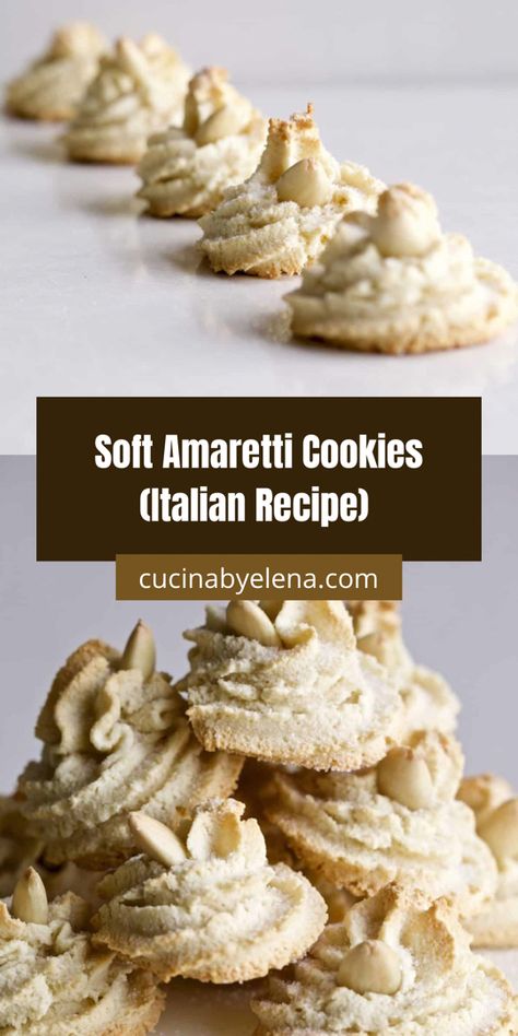 Amaretti Cookies Italian, Soft Amaretti Cookies, Amaretti Cookie Recipe, Italian Cookie Recipe, Cookies Italian, Amaretti Biscuits, Italian Almond Cookies, Pastry Cream Filling, Italian Cookie