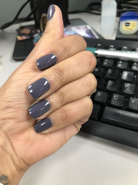 Grayish blue-ish, purple-ish Greyish Purple Nails, Grayish Purple Nails, Grayish Blue Nails, Grey Purple Nails, Greyish Blue Nails, Dark Grey Nails, Grey Nail Polish, Gray Nails, Grayish Blue