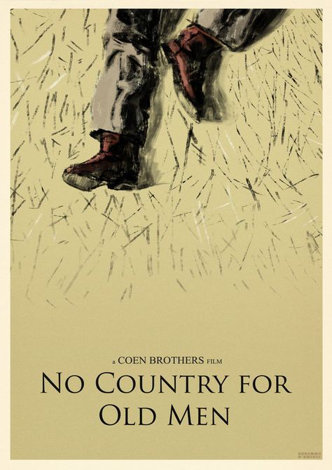 No es País para Viejos por Brandon O'Rourke No Country For Old Men Art, Old Cinema Poster, Into The Wild Poster, No Country For Old Men Movie Poster, This Old Dog Poster, No Country For Old Men, Woody Harrelson, Coen Brothers, Josh Brolin