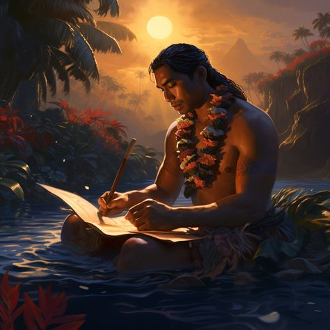 Samoan Artwork, Polynesian Men, Hawaiian Men, Polynesian Art, Polynesian Designs, Art Tropical, Pose References, Design Board, Magic Art