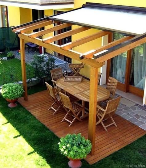 21 Ideas for the Perfect Backyard Patio Cover Pergola Awning, Deck Pergola, Pergola Plans Design, Pergola Diy, Backyard Shade, Retractable Pergola, Patio Pergola, Pergola Attached To House, Pergola Design